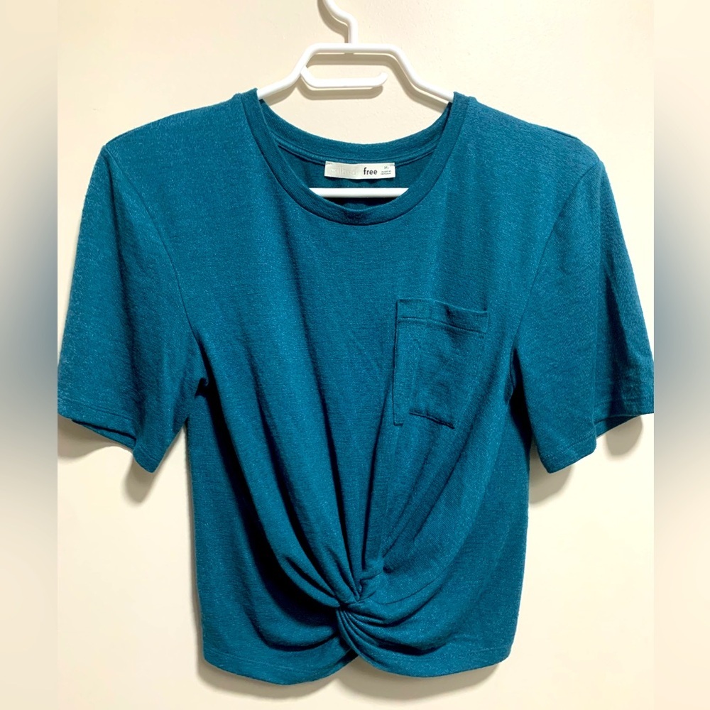 Teal Knot Front Women’s Top